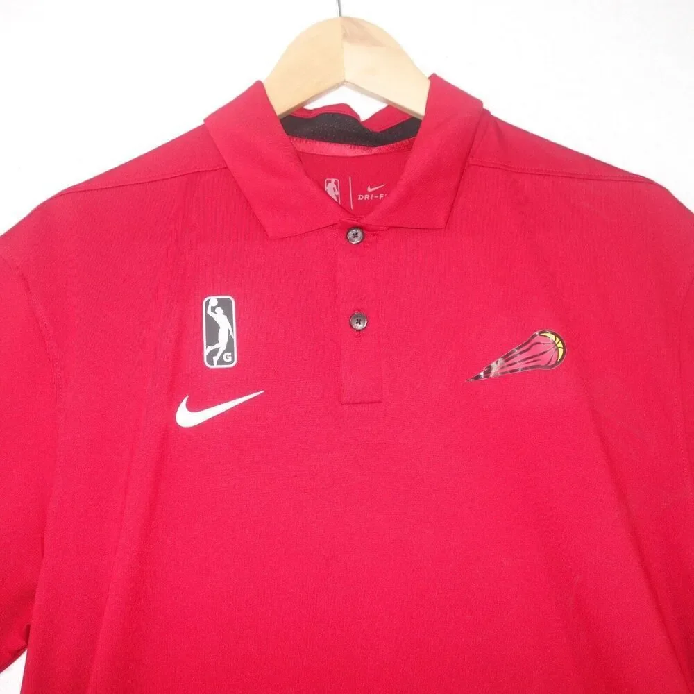 NEW Nike NBA G League SkyForce Dri-FIT Polo Shirt Men's Small RED
